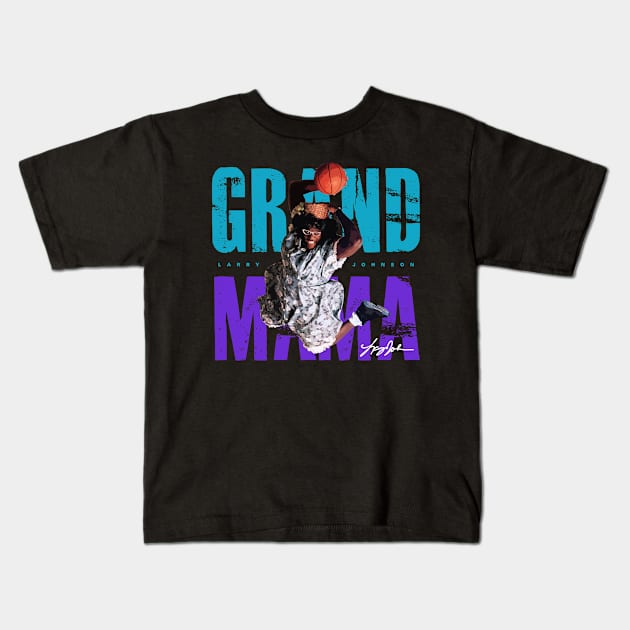 Grandmama Larry Johnson Kids T-Shirt by Juantamad